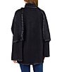 Patricia Nash Batwing Whipstitch Button Front Layered Cape - Image 6