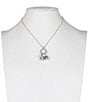 Color:Silver Ox - Image 4 - Blue Silver Ox and Pearl Multi Drop Adjustment Pendant Necklace