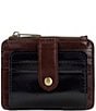 Patricia Nash Cassis Leather ID Case Wallet, Color:Black/British Tan - Image 1