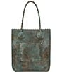 Color:Light Turquoise - Image 2 - Cavo Nashville Tennessee Turquoise Embossed Leather Tote Bag
