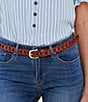 Patricia Nash Chain Link Woven Belt, Color:Turquoise Multi - Image 3