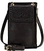 Patricia Nash Chiavella Bronze Hardware Leather Phone Crossbody Bag, Color:Chocolate - Image 1