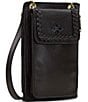 Patricia Nash Chiavella Bronze Hardware Leather Phone Crossbody Bag, Color:Chocolate - Image 5