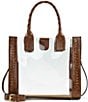 Color:Clear/Riot Rust - Image 1 - Clear Curry Tote Bag