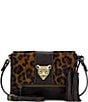 Patricia Nash Corfu Haircalf Leather Crossbody Bag, Color:Leopard/Chocolate - Image 1