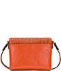 Color:Apricot - Image 2 - Corfu Woven Leather Crossbody Bag