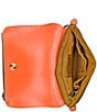 Color:Apricot - Image 3 - Corfu Woven Leather Crossbody Bag