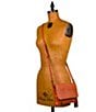 Color:Apricot - Image 5 - Corfu Woven Leather Crossbody Bag
