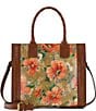Color:Apricot Blessings - Image 1 - Curry Apricot Blessings Floral Tote Bag