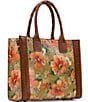 Color:Apricot Blessings - Image 4 - Curry Apricot Blessings Floral Tote Bag