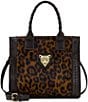 Patricia Nash Curry Haircalf Leather Tote Bag, Color:Leopard/Chocolate - Image 1