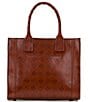 Color:Signature Floret - Image 2 - Curry Signature Floret Leather Satchel Tote Bag