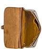 Color:Cognac Distressed - Image 3 - Distressed Leather Linny Bronze Saddle Crossbody Bag