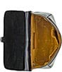 Color:Black Distressed - Image 3 - Distressed Leather Linny Silver Tone Saddle Crossbody Bag