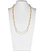 Color:Egyptian Gold - Image 3 - Double Station Long Strand Necklace