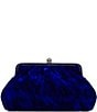 Color:Blue - Image 2 - Ealing Velvet Frame Crossbody Bag