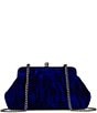 Color:Blue - Image 3 - Ealing Velvet Frame Crossbody Bag