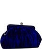 Color:Blue - Image 5 - Ealing Velvet Frame Crossbody Bag