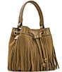 Patricia Nash Elisa Fringe Bucket Bag, Color:Wheat - Image 4