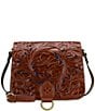 Patricia Nash Embossed Leather Ilina Flap Crossbody Bag, Color:Whiskey - Image 1