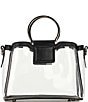 Color:Clear/Black - Image 2 - Empoli Clear Satchel Crossbody Bag