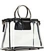 Color:Clear/Black - Image 4 - Empoli Clear Satchel Crossbody Bag
