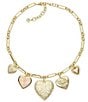 Patricia Nash Five Heart Lockets Charm Statement Necklace - Image 1