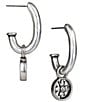 Color:Silver - Image 1 - Floret Hoop Drop Earrings