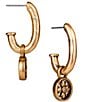 Color:Gold - Image 1 - Floret Hoop Drop Earrings