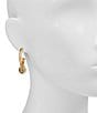 Color:Gold - Image 2 - Floret Hoop Drop Earrings
