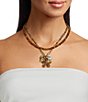 Patricia Nash Flower Charm Short Multi-Strand Necklace - Image 2