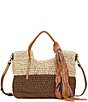Patricia Nash Gabriella Colorblock Crochet Tote With Scarf - Image 1