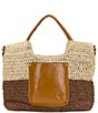 Patricia Nash Gabriella Colorblock Crochet Tote With Scarf - Image 2