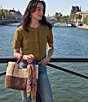 Patricia Nash Gabriella Colorblock Crochet Tote With Scarf - Image 6