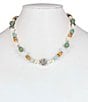Color:Silver/Multi - Image 2 - Genuine Turquoise Multi Collar Necklace