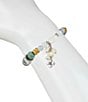 Color:Silver Ox - Image 3 - Genuine Turquoise and Silver Ox Multi Stretch Bracelet