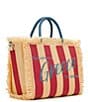 Patricia Nash Greece Straw Tote Bag, Color:Blue Fog - Image 4