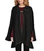 Patricia Nash Hand Laced Button Cape, Color:Black - Image 1