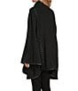 Patricia Nash Hand Laced Button Cape, Color:Black - Image 4