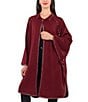 Patricia Nash Hand Laced Cape, Color:Oxblood - Image 1
