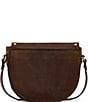 Color:Whiskey - Image 2 - Isola Whiskey Suede Leather Flap Crossbody Bag