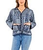 Patricia Nash Kantha Short Patchwork Front Pocket Jacket - Image 1