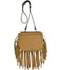 Patricia Nash Karisa Suede Fringe Crossbody Bag, Color:Wheat - Image 1