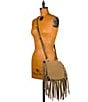 Patricia Nash Karisa Suede Fringe Crossbody Bag, Color:Wheat - Image 6