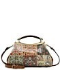 Patricia Nash Kelmscott Nordic Floral Patchwork Top Handle Frame Satchel Bag - Image 1