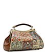 Patricia Nash Kelmscott Nordic Floral Patchwork Top Handle Frame Satchel Bag - Image 4
