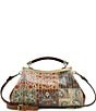 Patricia Nash Kelmscott Nordic Floral Patchwork Top Handle Satchel Bag - Image 1