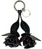 Patricia Nash Laced Rose Keychain, Color:Black - Image 1
