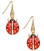 Patricia Nash Ladybug Wire Drop Earrings - Image 1
