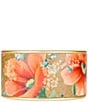 Color:Multi/Gold - Image 1 - Leather Floral Apricot Cuff Bracelet